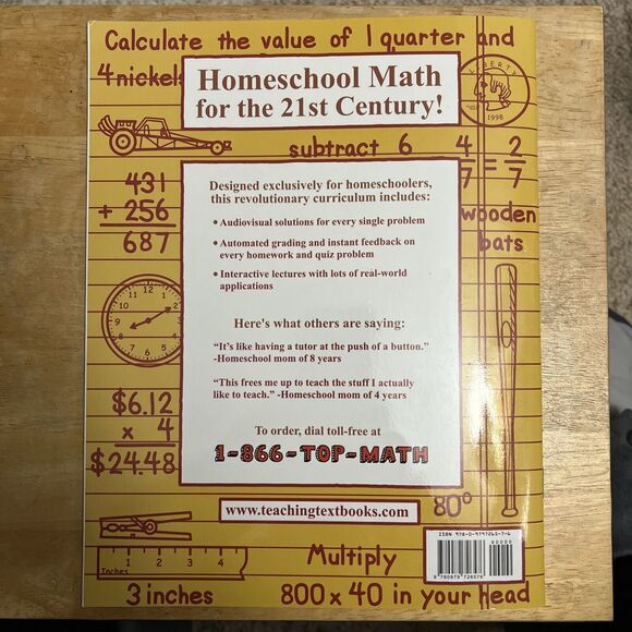 Math 4 Teaching Textbooks Answer Booklet By Greg and Shawn Sabouri Homeschool - Picture 6 of 7